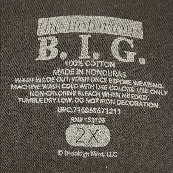 Notorious Biggie Smalls B.I.G. Black “It was all a dream”Rap Tee Tshirt Sz 2XL - Picture 8 of 9